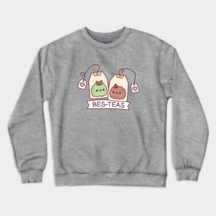 Cute Teabags Tea Leaves Bes Teas Besties Crewneck Sweatshirt